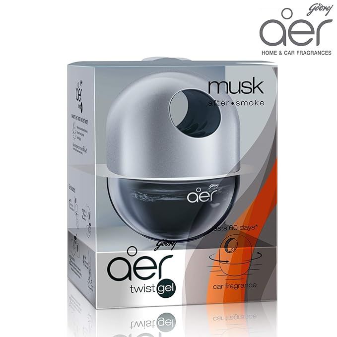 Godrej aer Twist Car Gel, Musk After Smoke - 45g