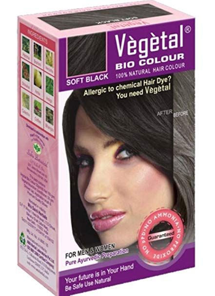 Vegetal Bio Hair Colour, Soft Black - 150g (859)
