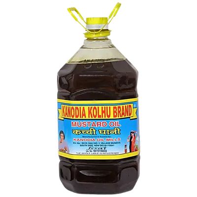 Kanodia Mustard Oil 5Ltr  Kolhu Kachi Ghani 