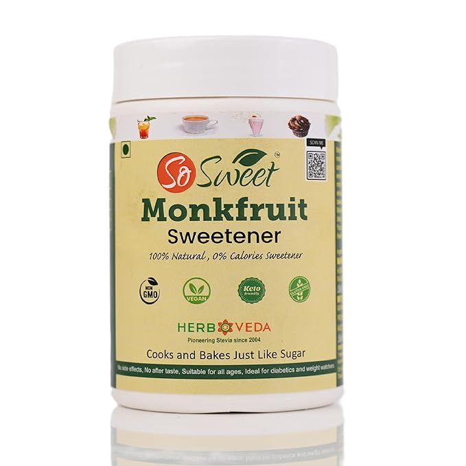 So Sweet Monkfruit 100% Natural Zero Calorie Sweetener - 250gm