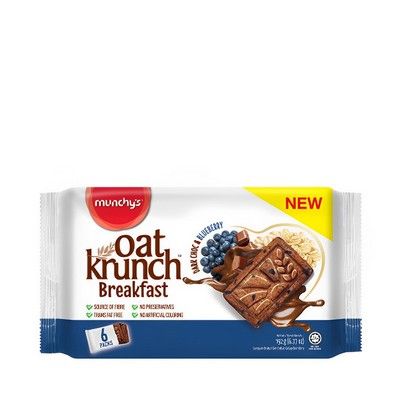 Munchys Oat Krunch Breakfast Dark Choc &amp; Blueberry Biscuit - 192g