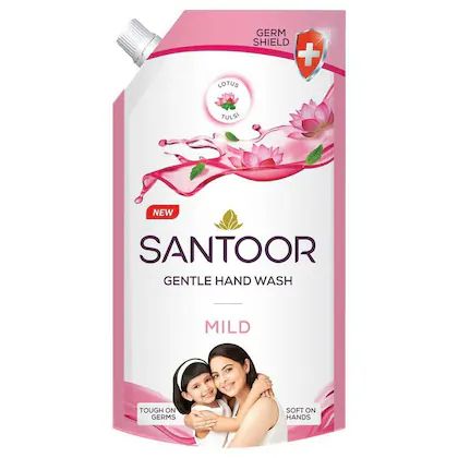 Santoor Mild Hand Wash Pouch (Pink) - 675ml