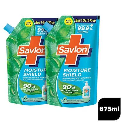 Savlon Moisture Shield Germ Protection Handwash - 675ml (PACK OF 2)