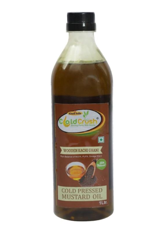 Cold Crush Cold Pressed Black Mustard Oil (Khadi India) - 1LTR 