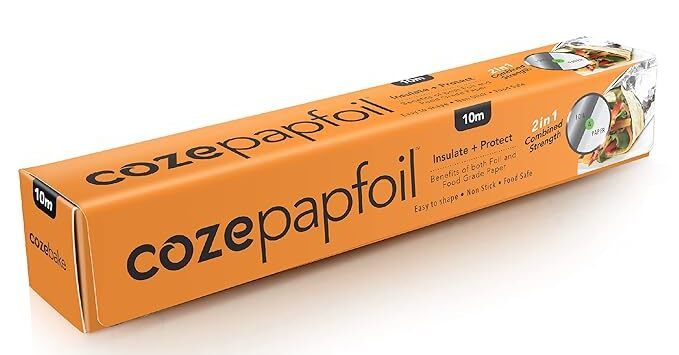 Coze Papfoil 2-in-1 Foil Paper (100% Pure Aluminium Foil + Food Wrapping Paper) 10Mtr