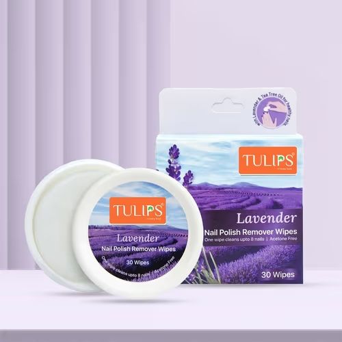 Tulips Nail Polish Remover Wipes With Lavender - 30 Wipes