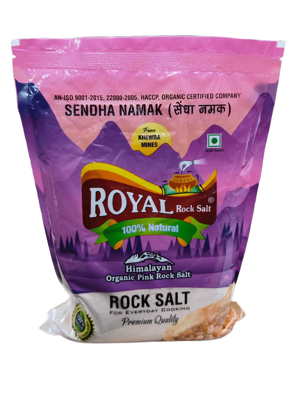 Royal Rock Salt,Himalayan Virgin Pink Rock Salt (Sendha Namak) 1Kg
