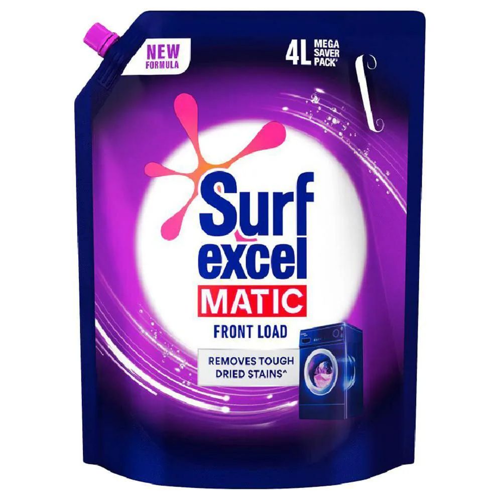 Surf Excel Matic Front Load Liquid Detergent Pouch - 4LTR