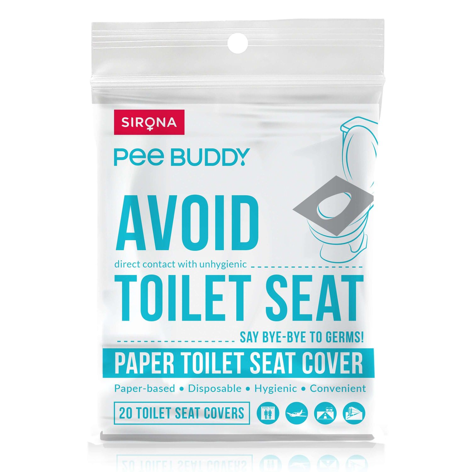 Sirona Pee Buddy Paper Toilet Seat Covers - 20pcs (175)