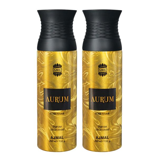 Ajmal Aurum Perfume Deodorant For Women - 200ml (Pack Of 2)
