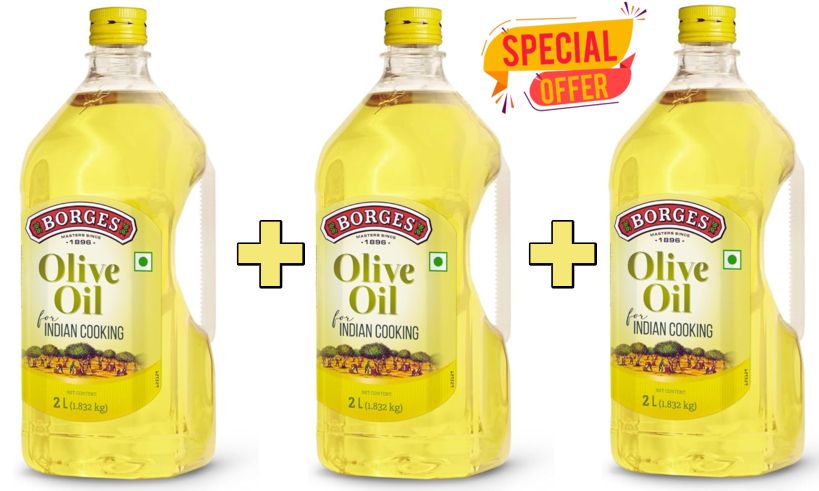 Borges Extra Light Olive Oil - 2LTR (Pack Of 3)