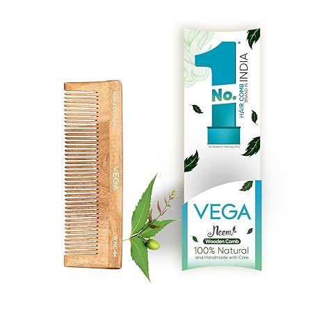 Vega Neem Wooden Comb - WNC-04 (225)