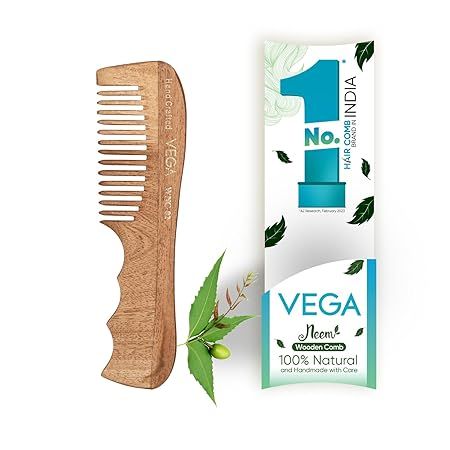 Vega Neem Wooden Comb - WNC-02 (225)