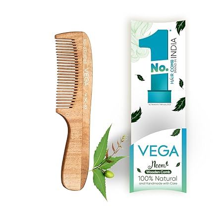 Vega Neem Wooden Comb - WNC-03 (225)