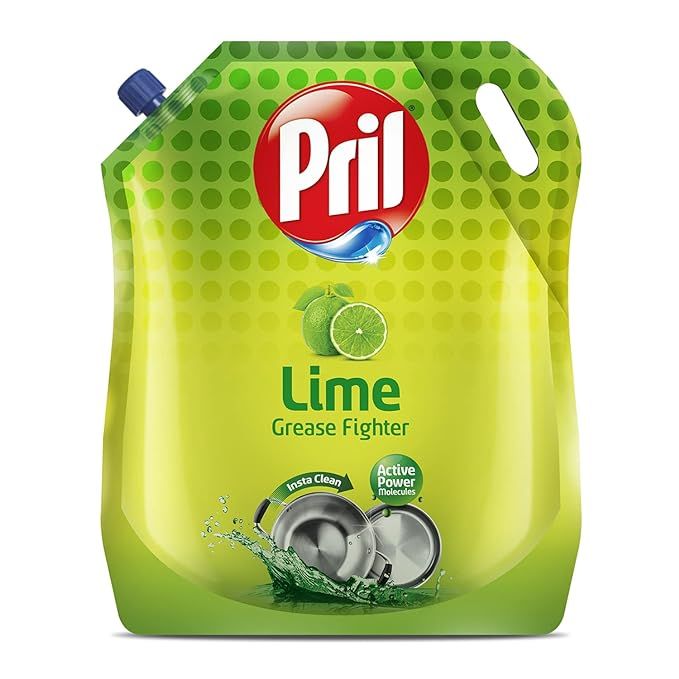 Pril Lime Liquid Dishwash Gel Pouch - 1.5LTR