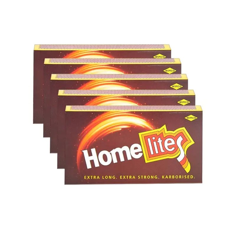 Home Lite Small Size Matchbox - 42 Sticks (Pack Of 5)