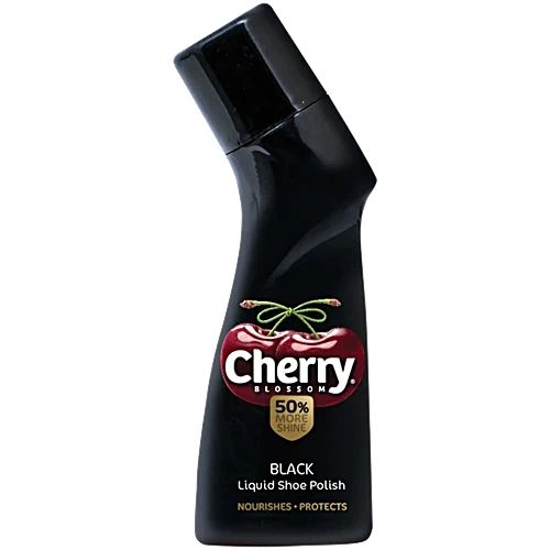 Cherry Blossom Liquid Shoe Polish, Black - 75ml (135)