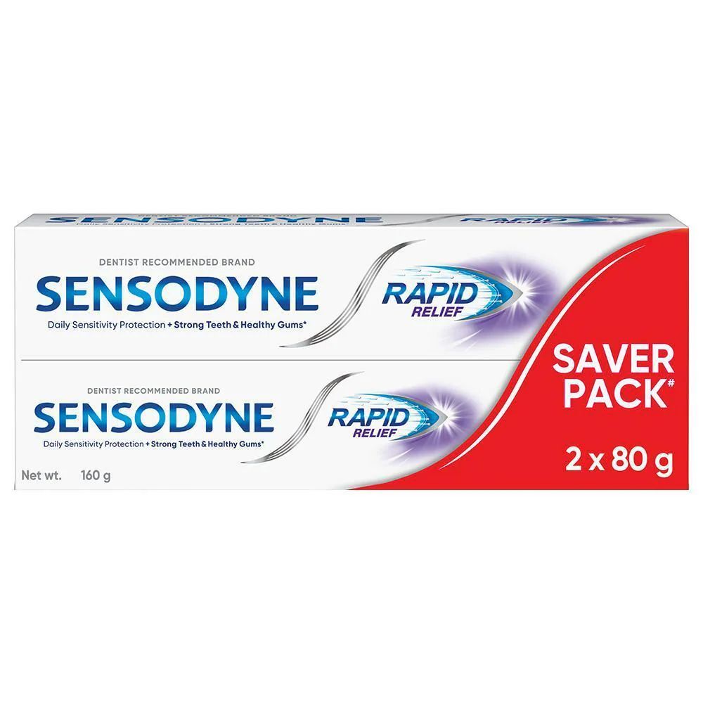Sensodyne Rapid Relief Sensitive Toothpaste - 80g (Pack of 2)