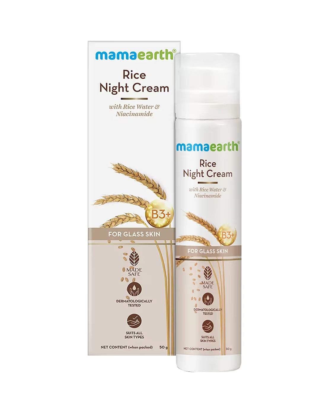 Mamaearth Rice Night Cream With Rice Water &amp; Niacinamide - 50g (599)