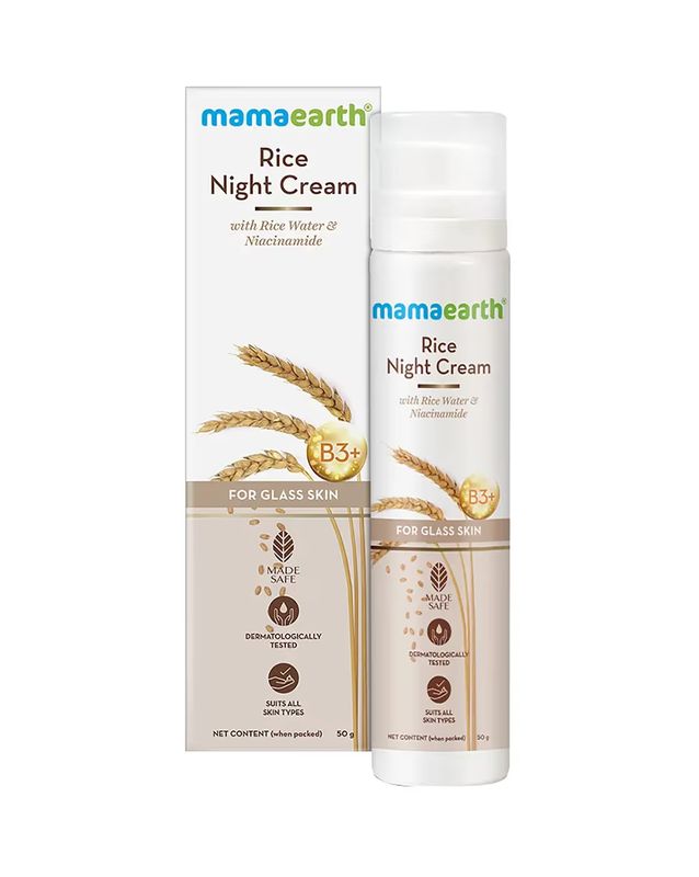 Mamaearth Rice Night Cream With Rice Water &amp; Niacinamide - 50g (599)