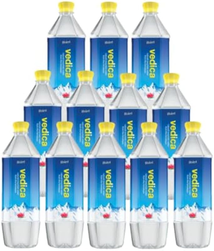 Bisleri Drinking Water  Vedica, 1L Bottle [Pack of 12]