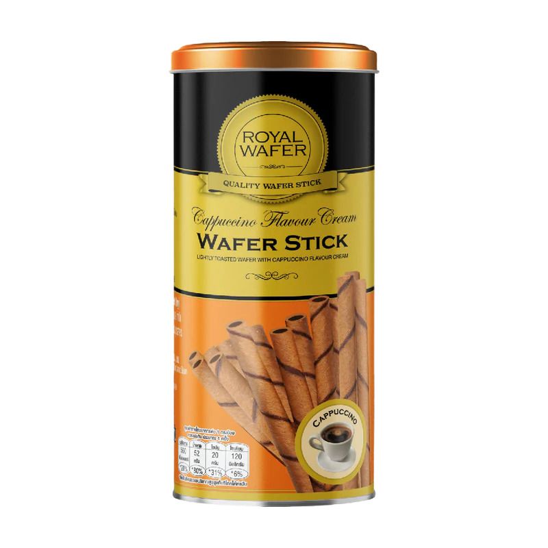 Royal Wafer Cappuccino Cream Wafer Stick 125gm