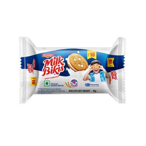 Britannia Milk Bikis Cream Biscuits 40gm (Pack Of 12Pcs)