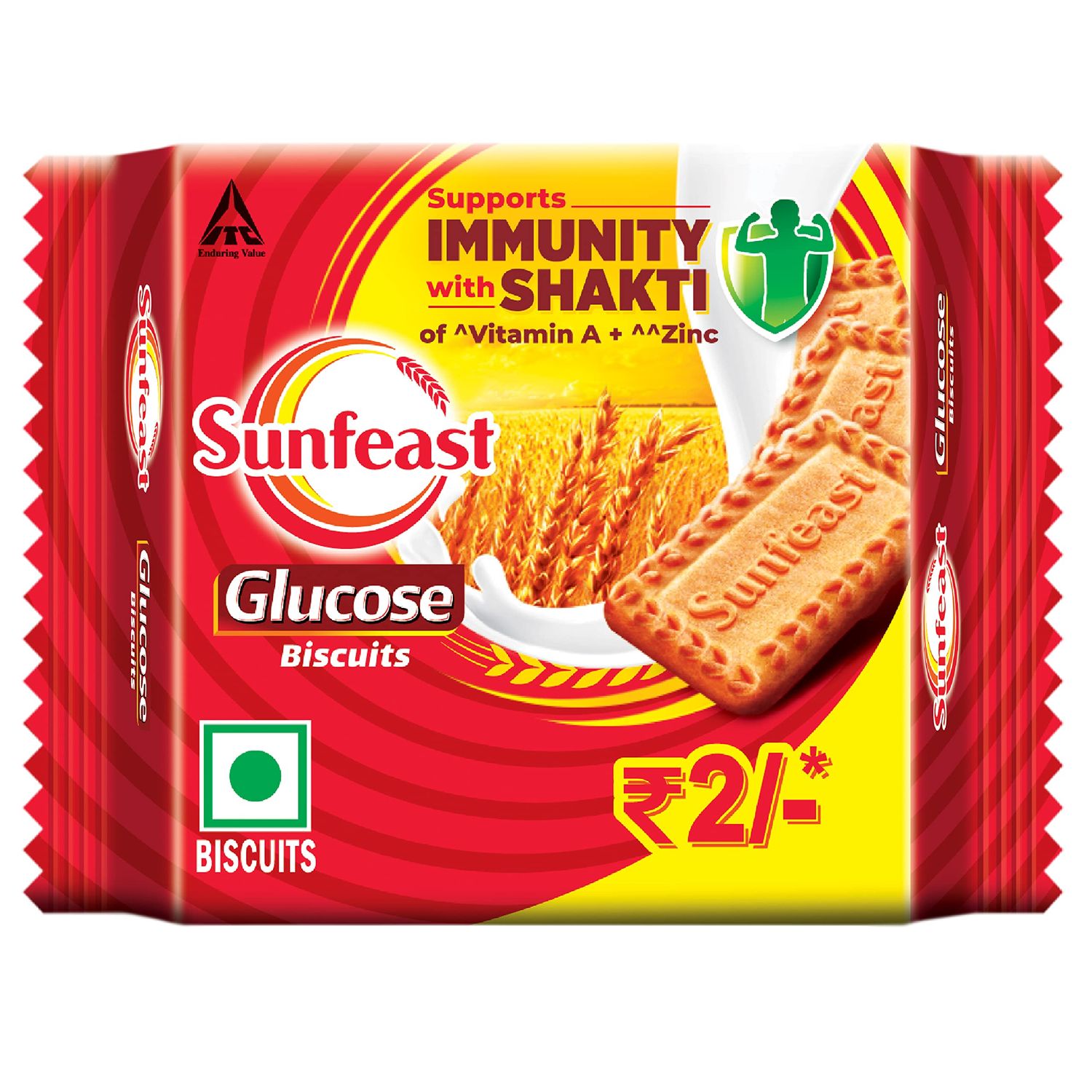 Sunfeast Glucose Biscuits 2RS 21gm (Pack Of 360 Pcs)