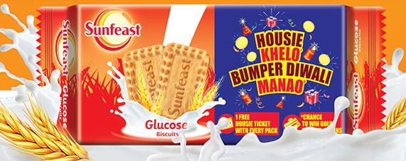 Sunfeast Glucose Biscuits 5RS 44gm (Pack Of 144 Pcs) 