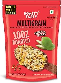 Roasty Tasty Multigrain Sweet &amp;Tangy Roasted Whole Grain Snacks (NO PALM OIL) 150gm