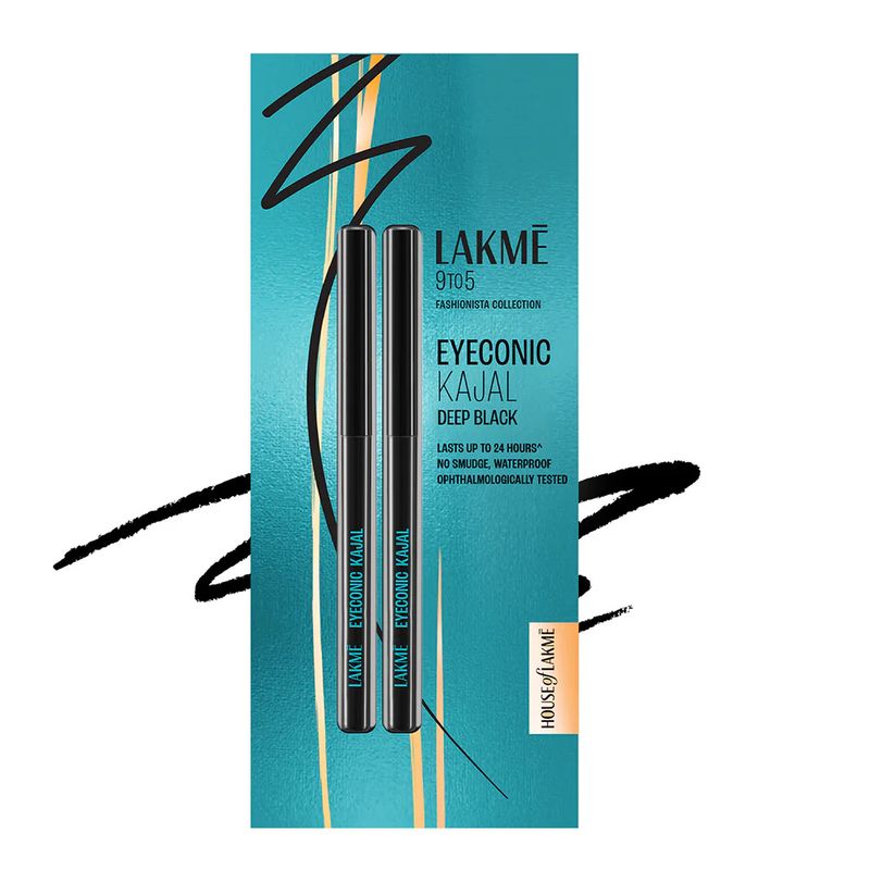 Lakme 9 to 5 Eyeconic Kajal - 0.35g (PACK OF 2) 