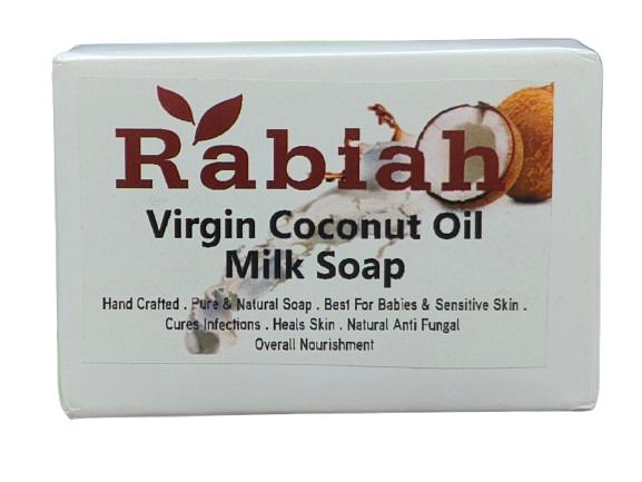 Rabiah Virgin Coconut Oil &amp; Milk Hand Crafted Soap - 75gms