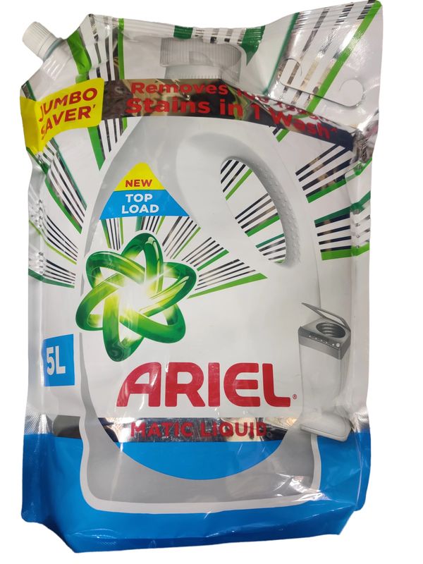 Ariel Top Load Matic Liquid Detergent Pouch - 5Ltr