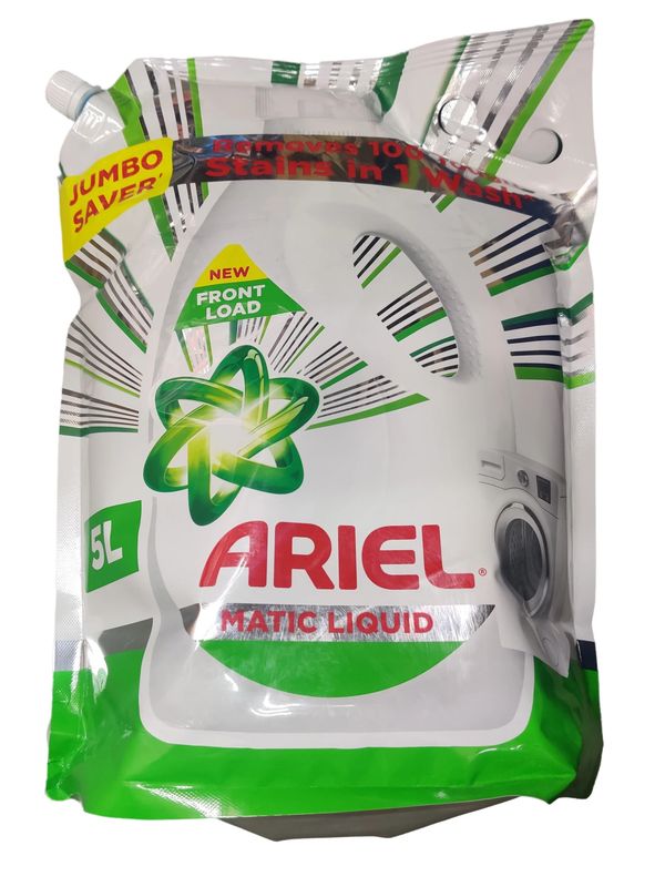 Ariel Front Load Matic Liquid Detergent Pouch - 5LTR