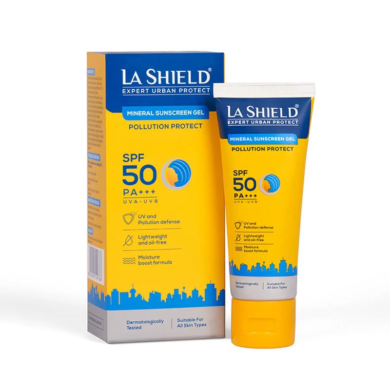 La Shield Lightweight Pollution Protect Mineral Sunscreen Gel SPF 50 + PA+++ - 50 g