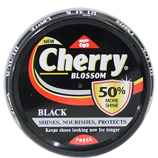 Cherry Blossom Wax Shoe Polish, Black - 40g (93)