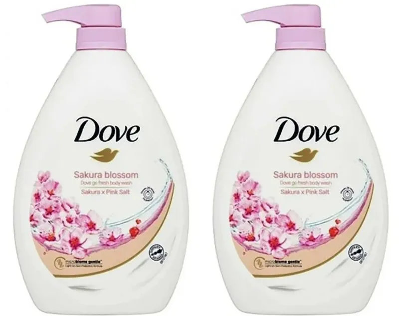 Dove Sakura Blossom Body Wash - 1Ltr  (PACK OF 2)