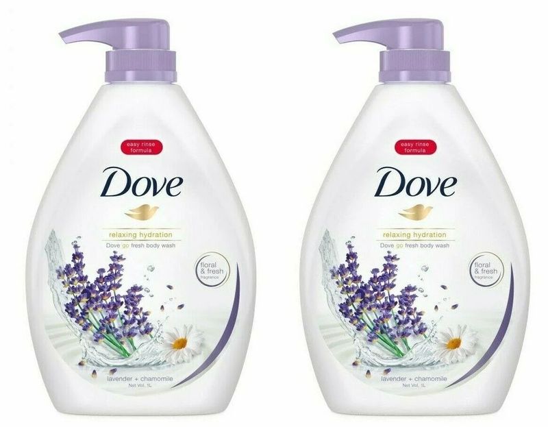Dove Relaxing Body Wash With Lavender &amp; Chamomile - 1Ltr (PACK OF 2)
