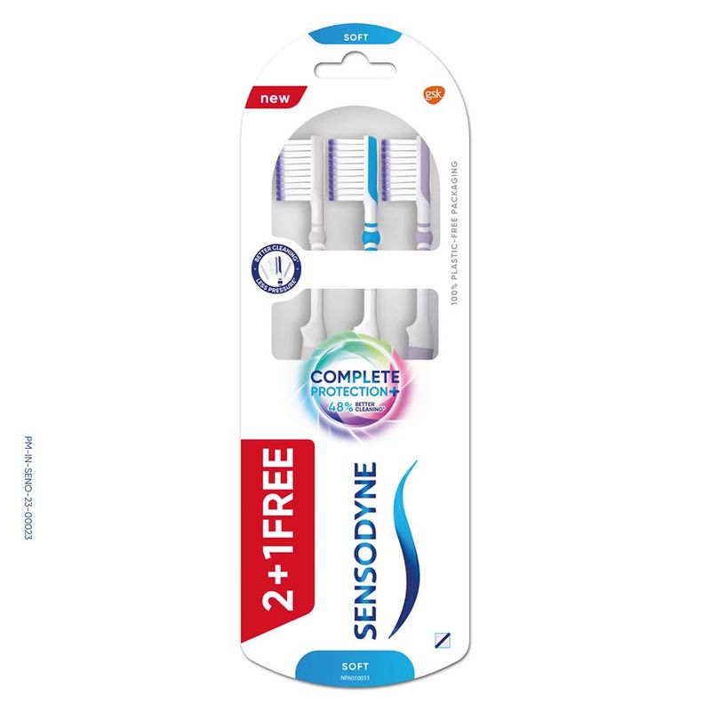 Sensodyne Complete Protection+ Tooth Brush SOFT - (Buy 2 Gat 1Free) - (220)