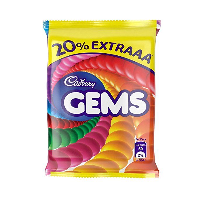 Cadbury Gems 7.9gm  (Pack Of 108 Pcs)