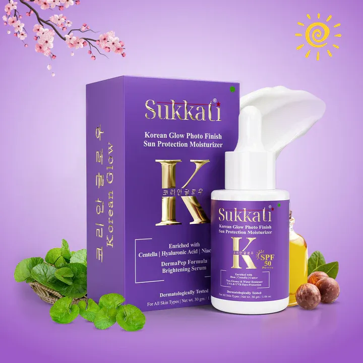 Sukkati Korean Glow Photo Finish Sun Protection Moisturizer SPF 50 - (499)