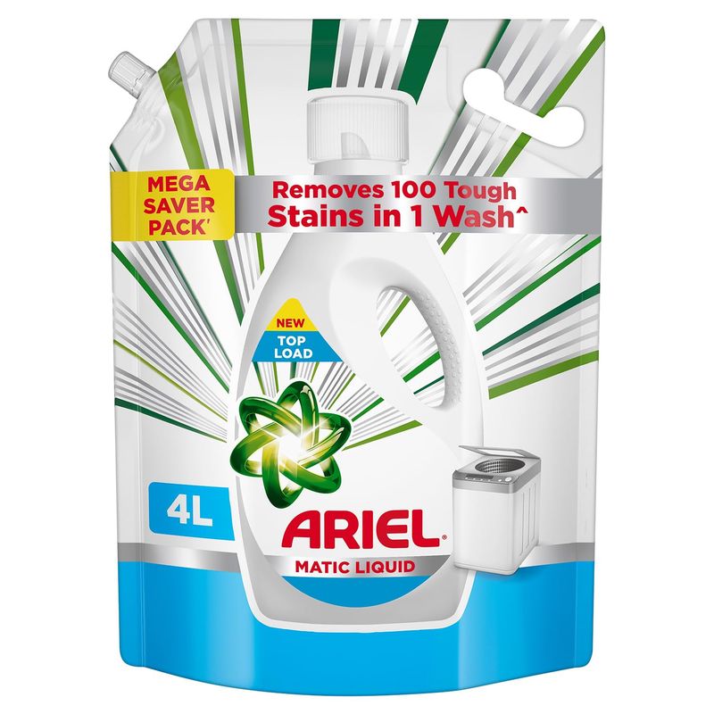 Ariel Top Load Matic Liquid Detergent Pouch - 4LTR