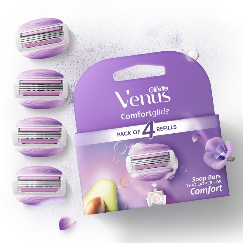 Gillette Venus Breeze Comfortglide Cartridges With Gel Bar (Pack Of  4) (855)