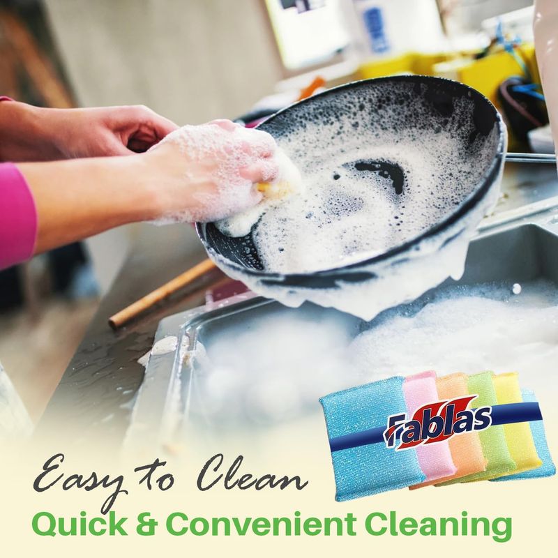 Fablas Scratch Proof Utensil Foam Scrubber Pack Of 3 (75)