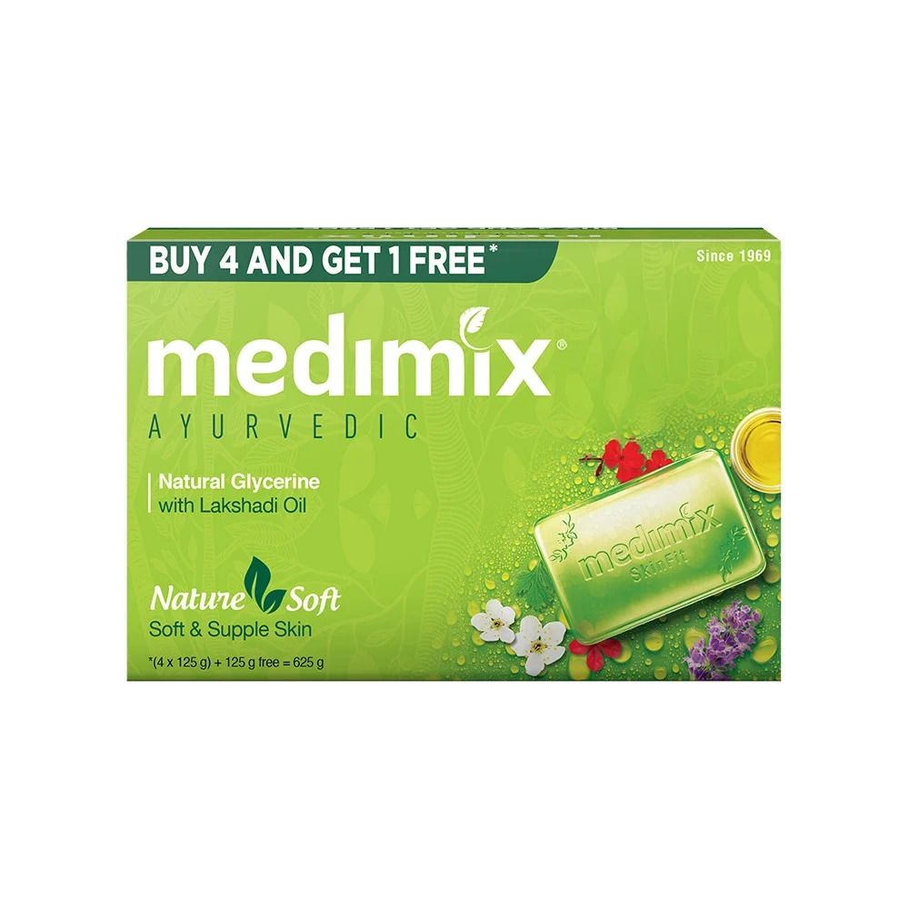 Medimix Ayurvedic Glycerine Soap - 4 X125g (BUY 4 AND GET 1 FREE)