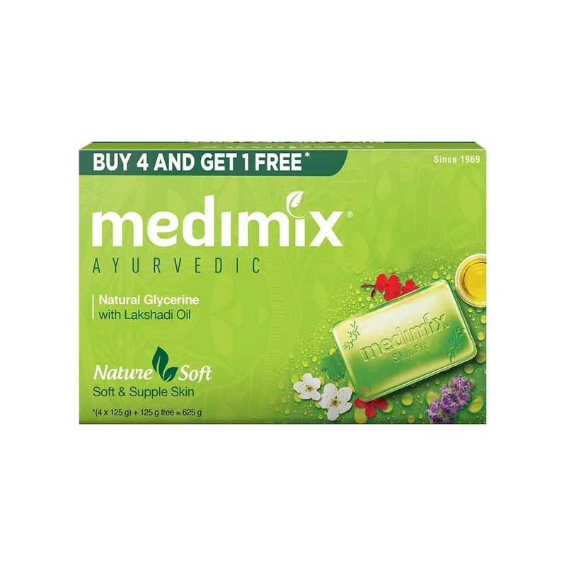 Medimix Ayurvedic Glycerine Soap - 4 X125g (BUY 4 AND GET 1 FREE)