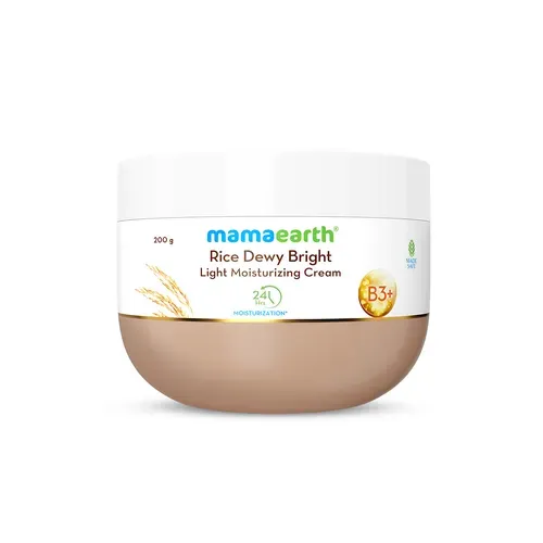 Mamaearth Rice Dewy Bright Light Moisturizing Cream - 200 gm Jar (399)
