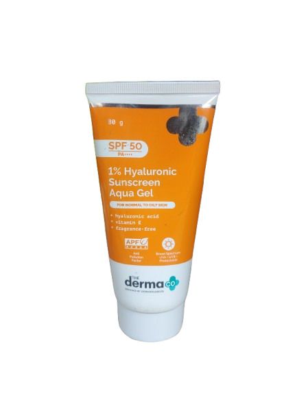 The Derma Co 1% Hyaluronic Sunscreen Aqua Gel With SPF 50 PA++++ - 80g (649)