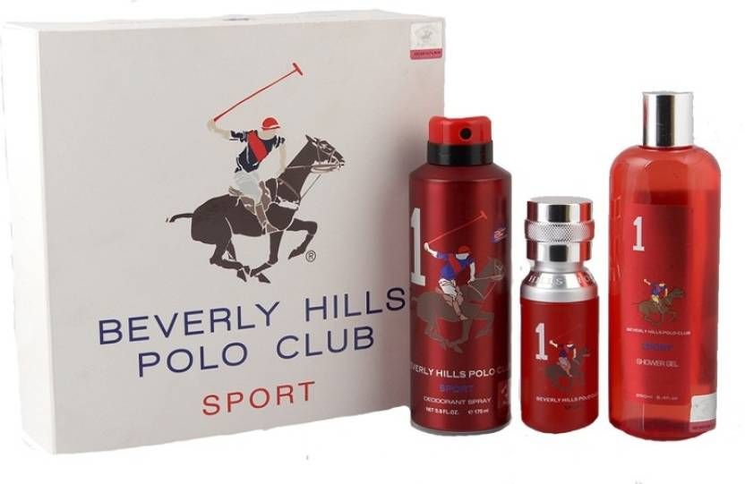 Beverly Hills Polo Club Gift Set for Men (Perfume, Shower Gel and Deo)