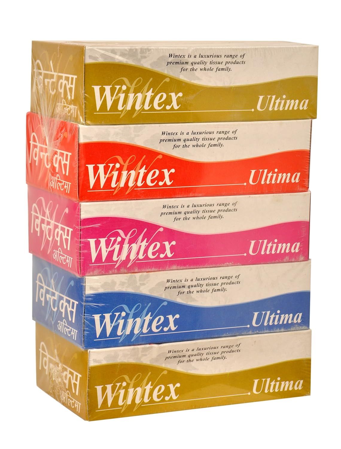 Wintex Ultima (Face Tissue BOX) 2ply, extra soft,100pulls (Pack Of 5) - (400)